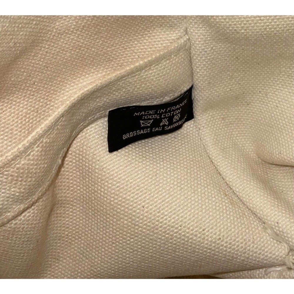 Hermes Bora Bora Canvas Tote Bag Ivory Purple - Picture 13 of 15